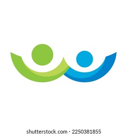 Vector de diseño plano comunitario, de red y de logotipo social