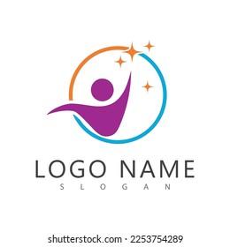 Community, network and social logo flat and symbol design vector