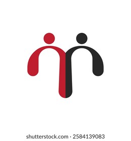 Community, network and social logo flat design vector