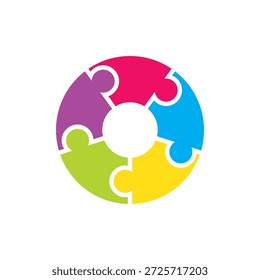Vector de diseño plano de logotipo comunitario, de red y social