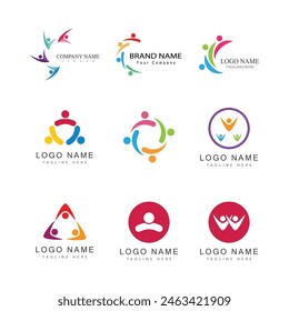 Community, network and social logo people design