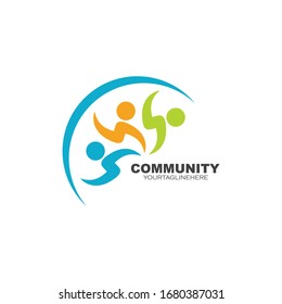 Community, network and social people icon design template