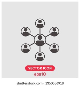 Community network symbol vector icon. Ui/Ux. Premium quality.