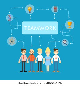 Community of networking people or teamwork people partnership concept