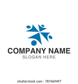 Community non profit logo design concept vector