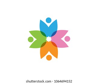 Community ONION people care logo and symbols template
