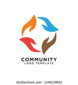 Community organization logo design template vector eps10