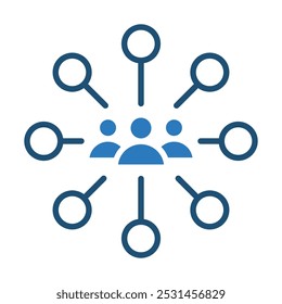 Community Outreach icon line vector illustration