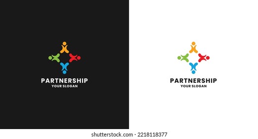 vector de diseño de logotipo de asociación