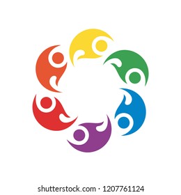 Community, partnership, teamwork and Network logo element. Social or People logo template.