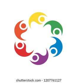 Community, partnership, teamwork and Network logo element. Social or People logo template.