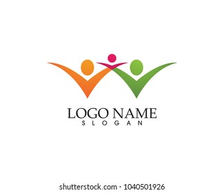 Communicative People Care Logo Stock Vector (Royalty Free) 1419906641