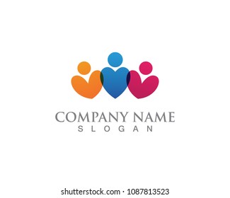 Community people care logo and symbols template
