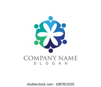 Community people care logo and symbols template
