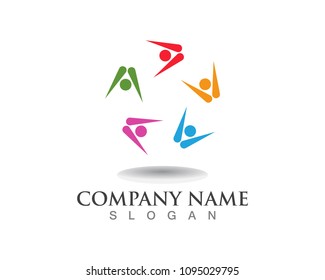 Community people care logo and symbols template