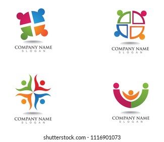 Community people care logo and symbols template
