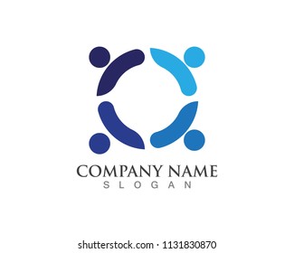 Community people care logo and symbols template icon