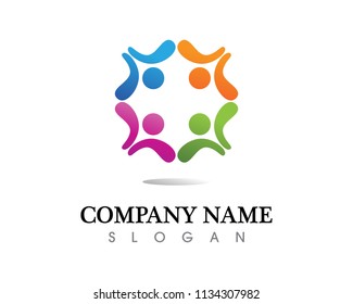 Community people care logo and symbols template
