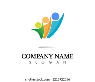 Community people care logo and symbols template
