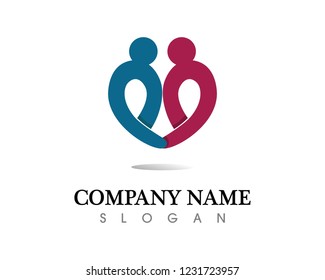 Community people care logo and symbols template
