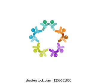 Community people care logo and symbols template
