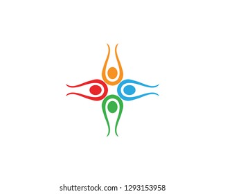 Community people care logo and symbols template
