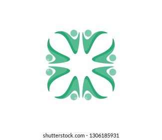 Community people care logo and symbols template
