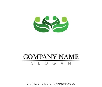 Community people care logo and symbols template
