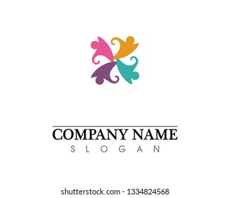 Community people care logo and symbols template
