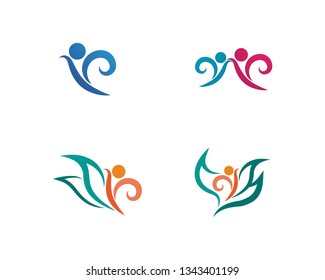 Community people care logo and symbols template
