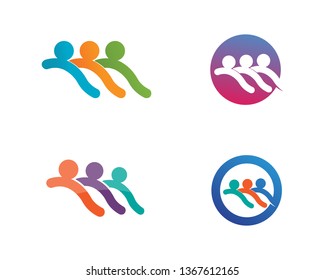 Community people care logo and symbols template
