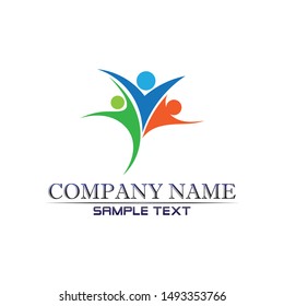 Community people care logo and symbols template
