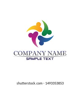 Community people care logo and symbols template
