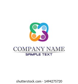 Community people care logo and symbols template
