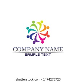 Community people care logo and symbols template
