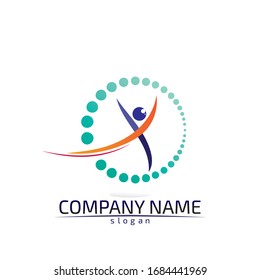 Community people care logo and symbols template
