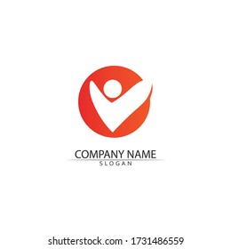 Community people care logo and symbols template
