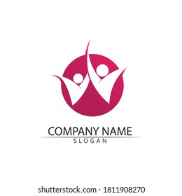 Community people care logo and symbols template
