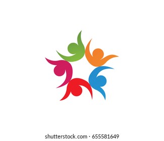 Community people care logo and symbols