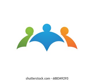 Community people care logo and symbols template
