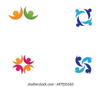 Community people care logo and symbols template
