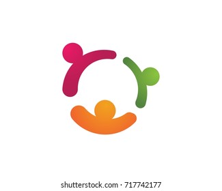 Community People Care Logo Symbols Template Stock Vector (Royalty Free ...