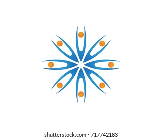 Community people care logo and symbols template
