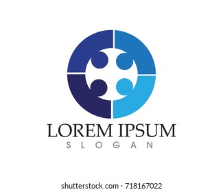 Community people care logo and symbols template
