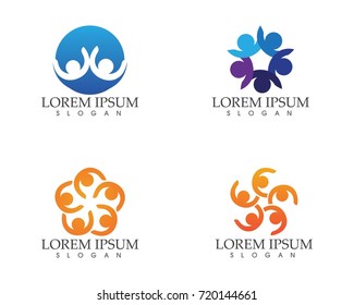 Community people care logo and symbols template