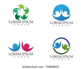 Community people care logo and symbols template

