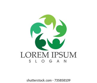 Community people care logo and symbols template
