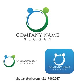 Vector de logotipo de cuidado de la comunidad