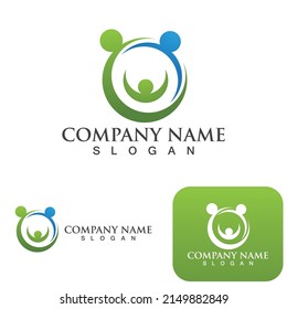 Community people care logo vector