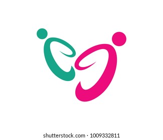 Community people care logos symbols template 